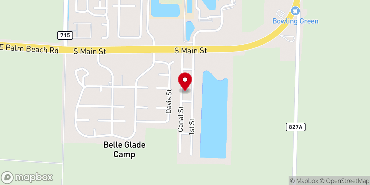 Map showing location of Mount Calvary Baptist Church