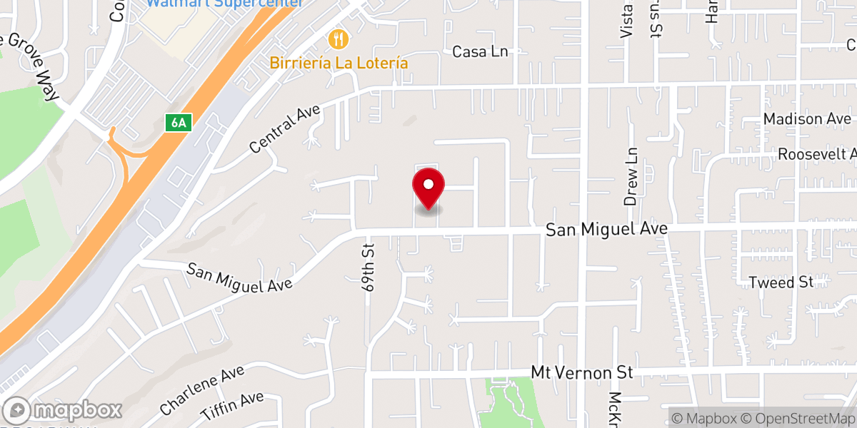 Map showing location of Christian Church of Lemon Grove