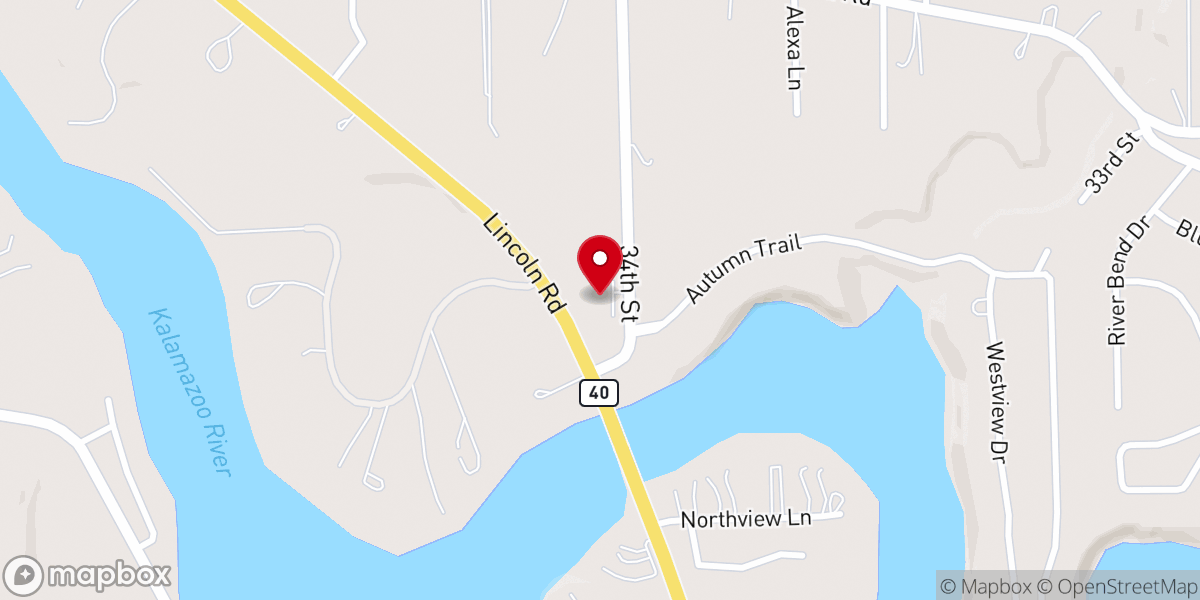 Map showing location of St John Lutheran Church