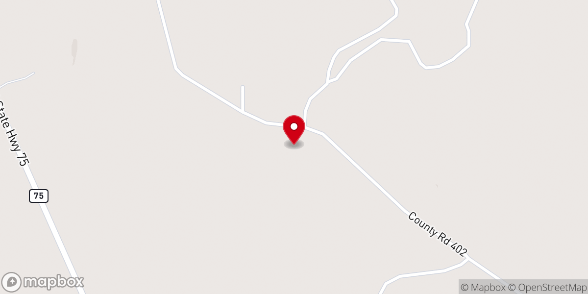 Map showing location of Little Star Church