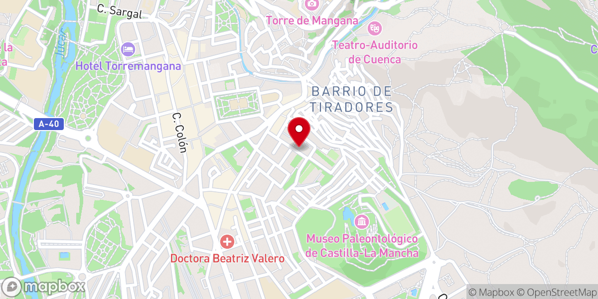Map showing location of Iglesia Cristiana Evangélica de Cuenca