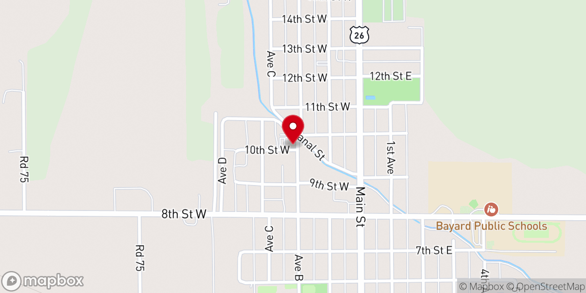 Map showing location of Sacred Heart of Jesus Catholic Church