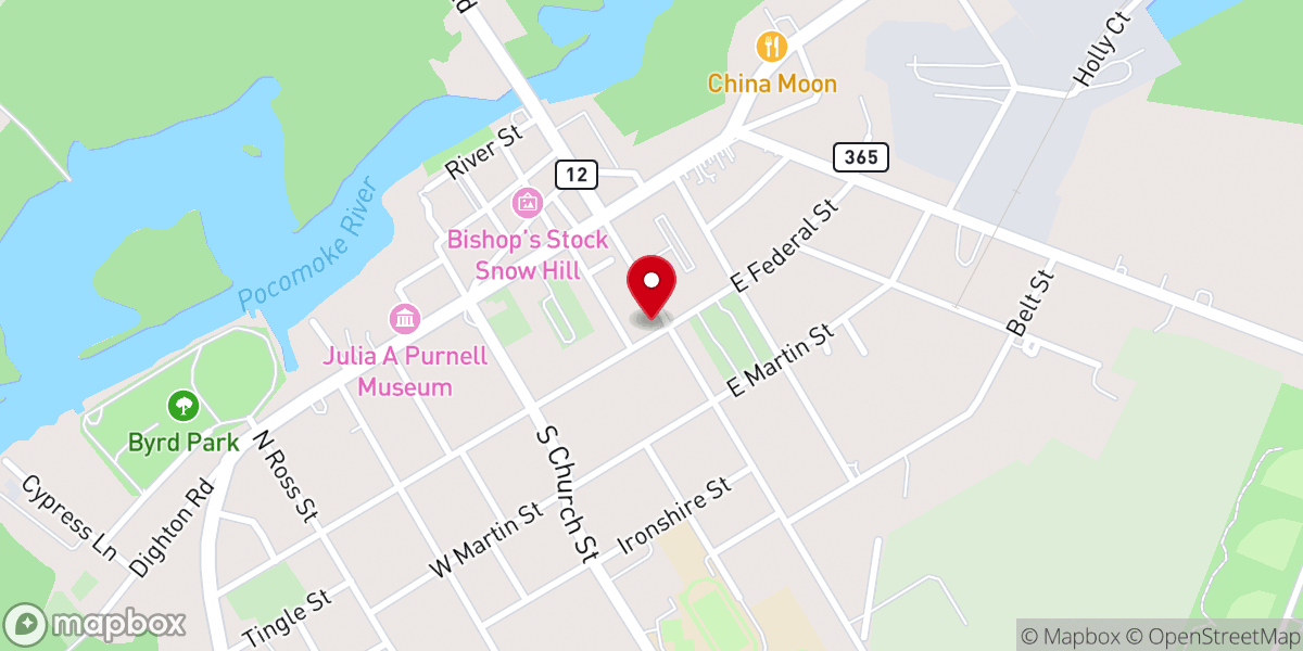 Map showing location of Whatcoat Church