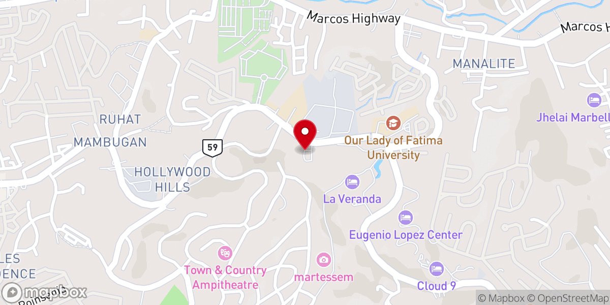 Map showing location of Diocesan Shrine and Parish of Saint Pio of Pietrelcina (formerly known as San Pedro Calungsod Parish)