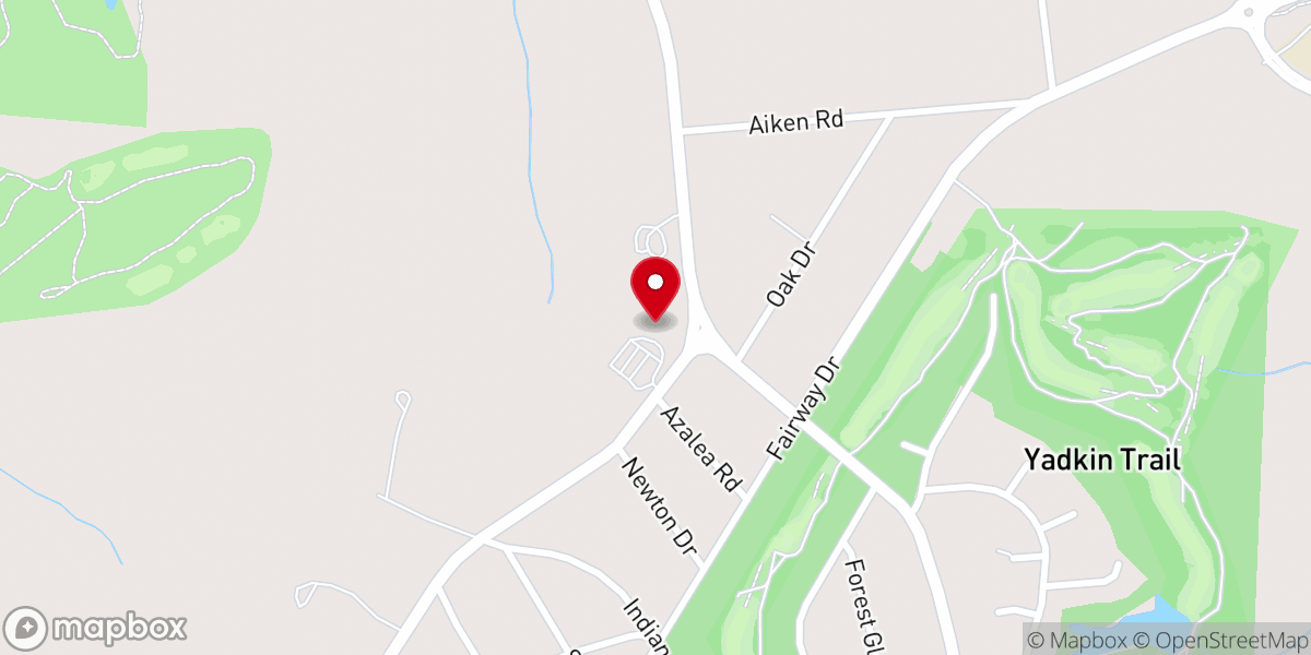 Map showing location of Sandhills Presbyterian Church