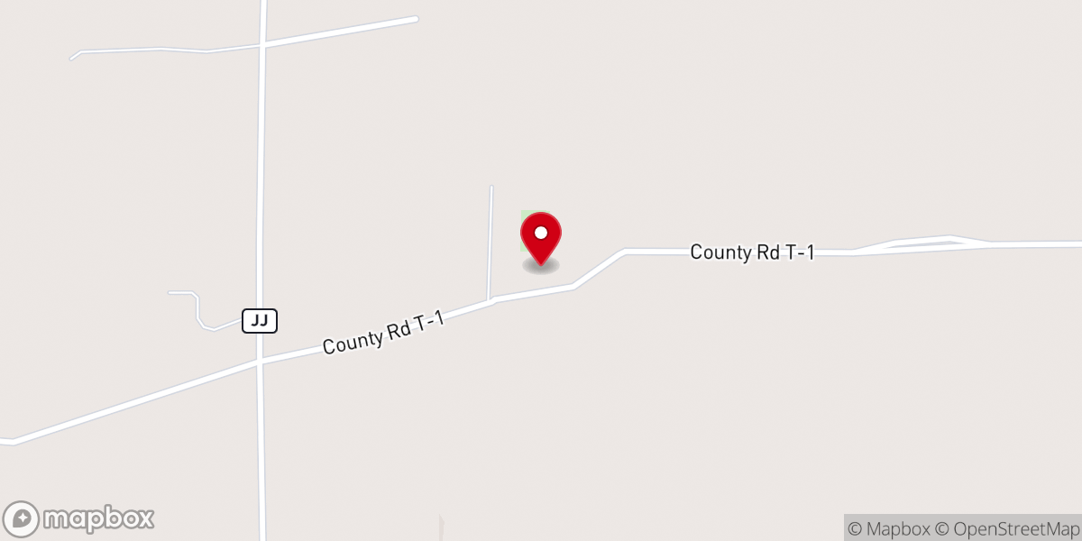 Map showing location of Center Hill Baptist Church