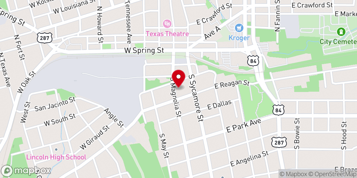 Map showing location of First Methodist Church of Palestine