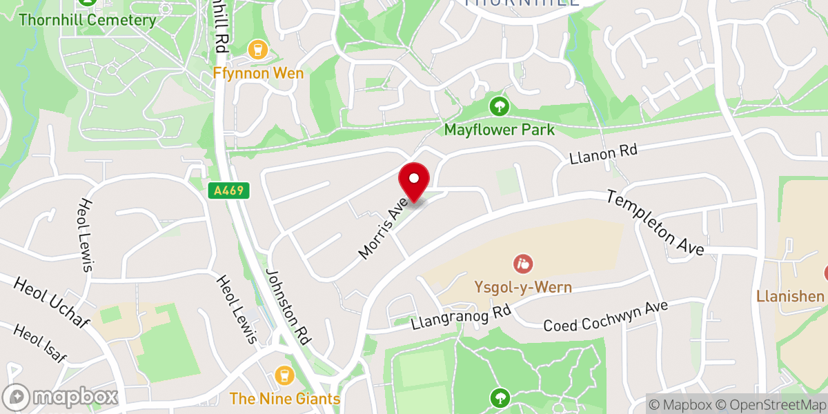 Map showing location of St Faith's Church