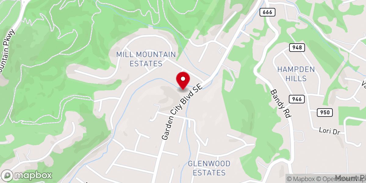 Map showing location of Bible Baptist Church