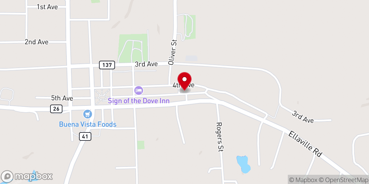Map showing location of Shelton Church of God & Christ