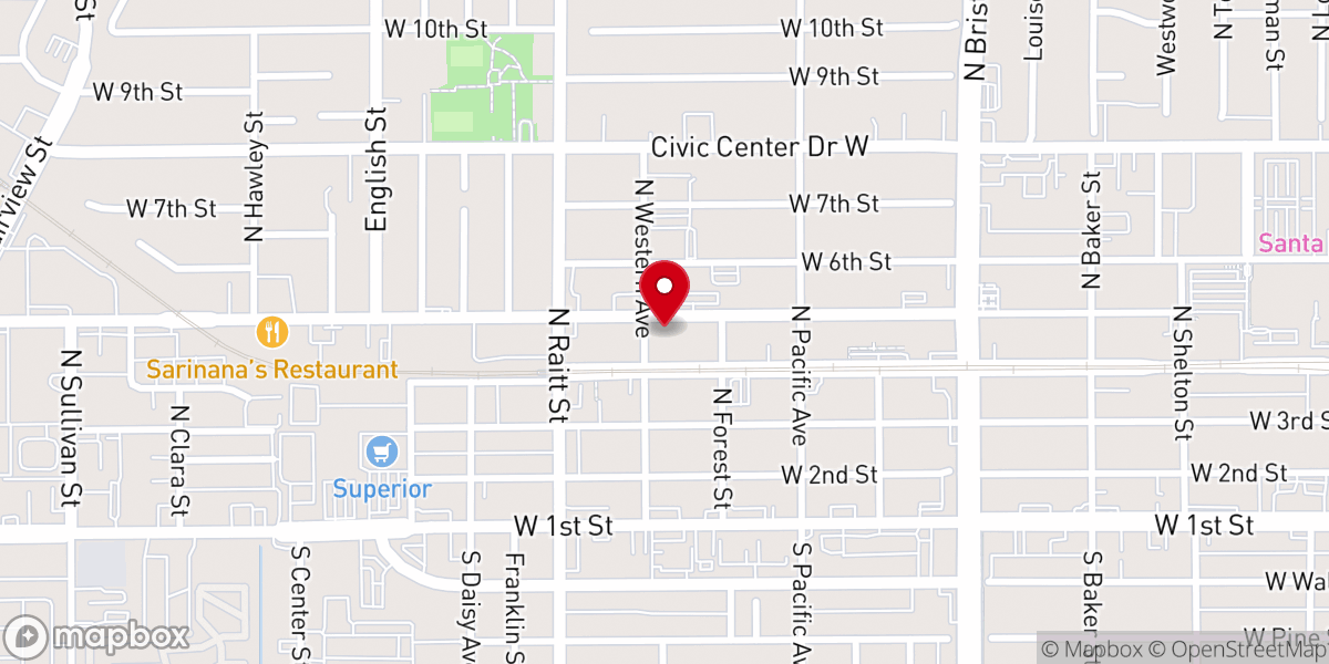Map showing location of Community Temple Church