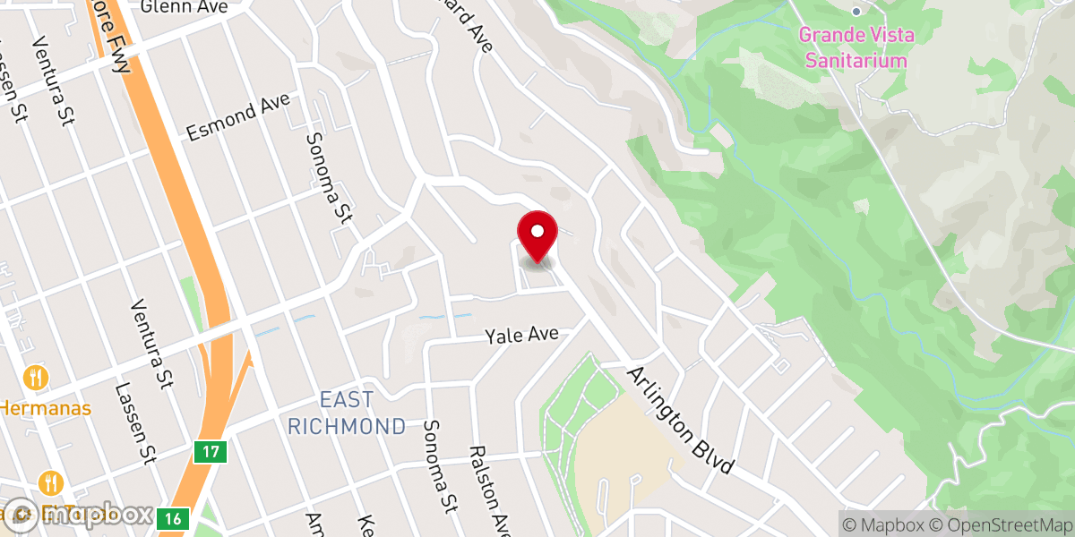 Map showing location of Open Door United Methodist Church