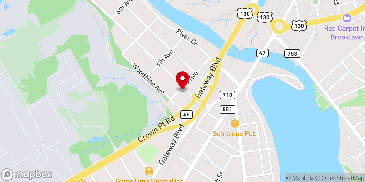 Map showing location of Straight Line Church