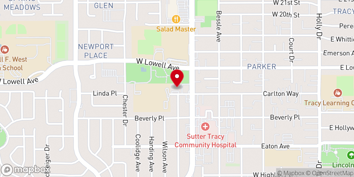 Map showing location of Newlight Baptist Church