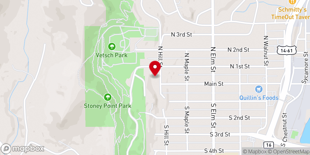 Map showing location of Prince of Peace Lutheran Church