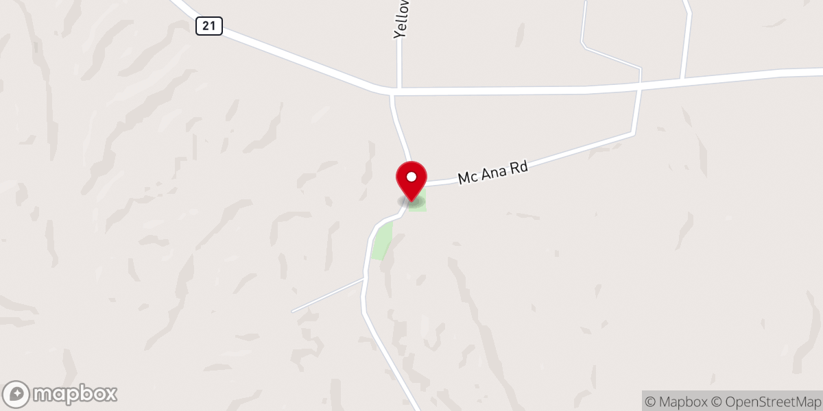 Map showing location of Graves Chapel Church of God