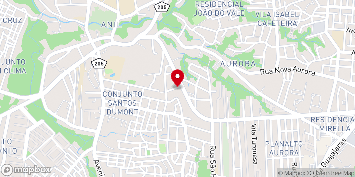 Map showing location of Igreja Evangélica Nova Aliança