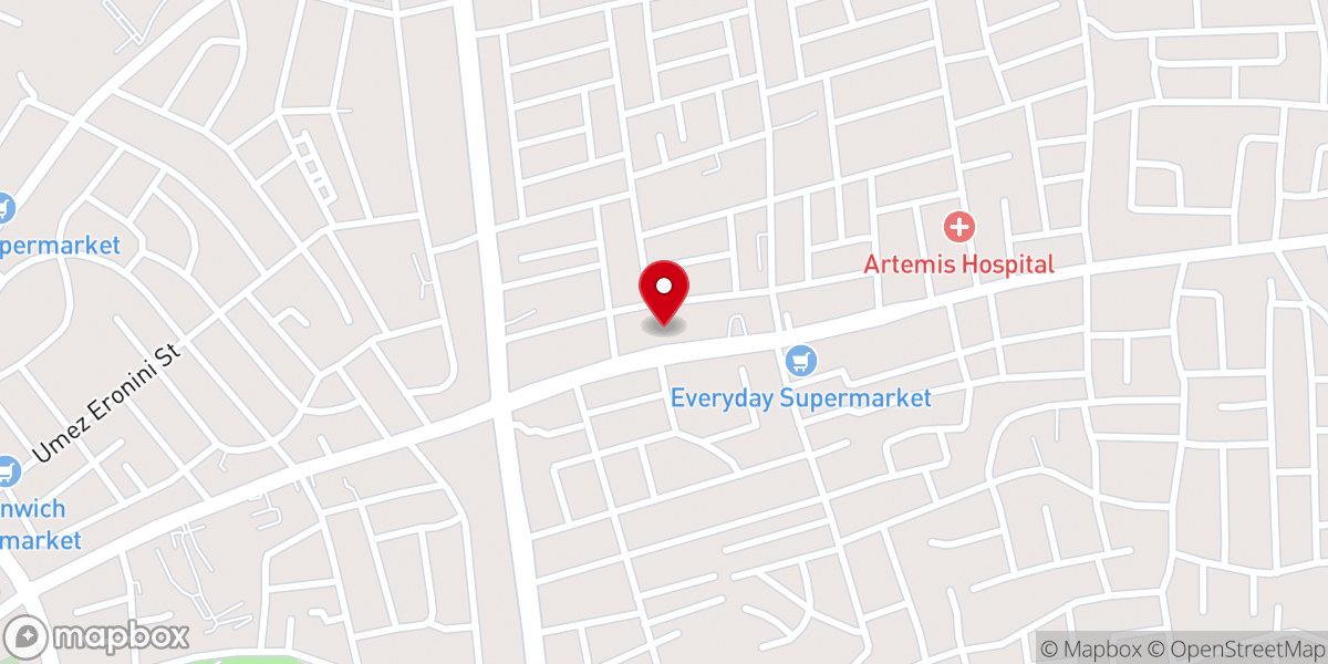 Map showing location of The Apostolic Faith Church