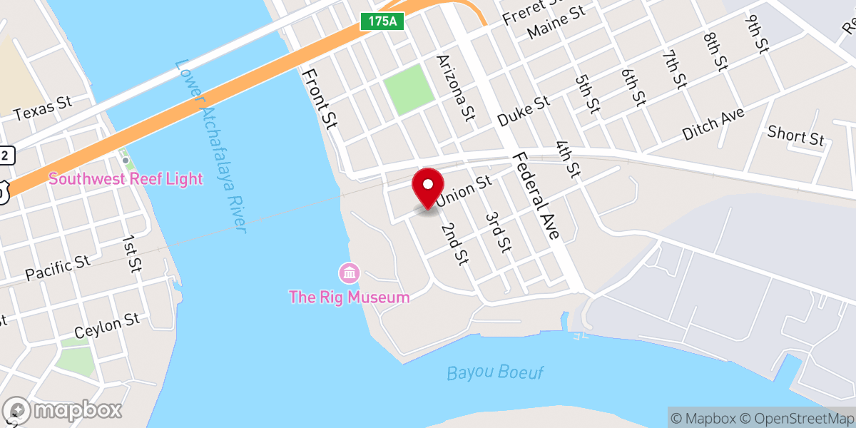 Map showing location of Sacred Heart Church Thrift