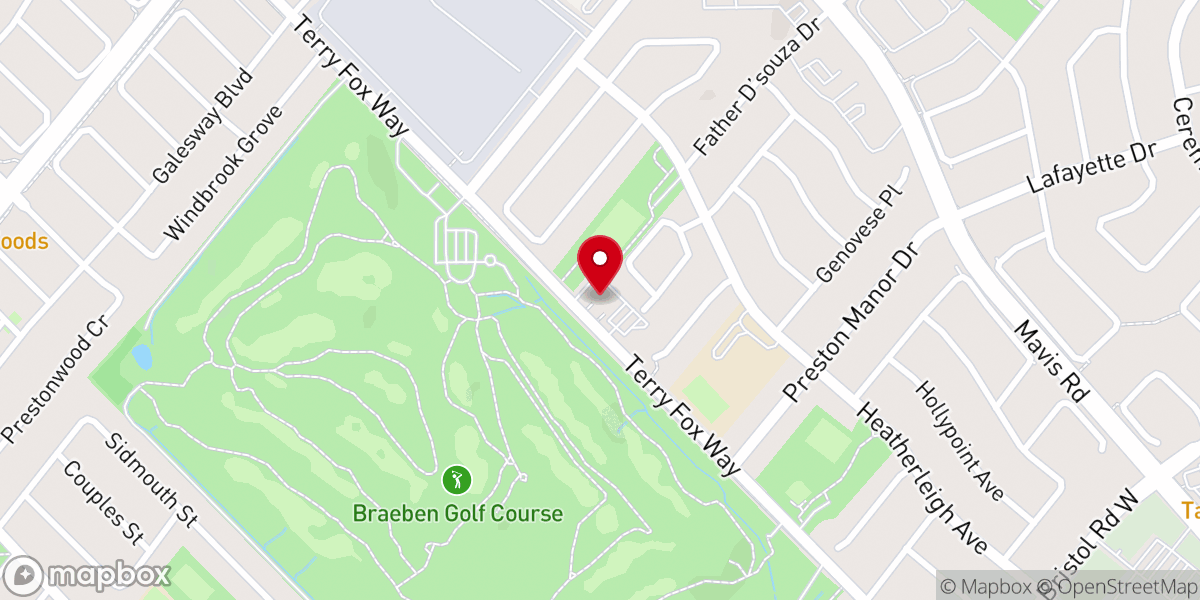 Map showing location of Mississauga Carmel Mandarin Alliance Church