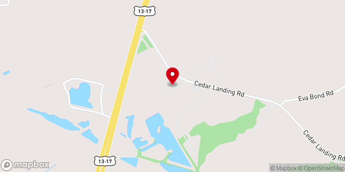 Map showing location of Siloam Baptist Church