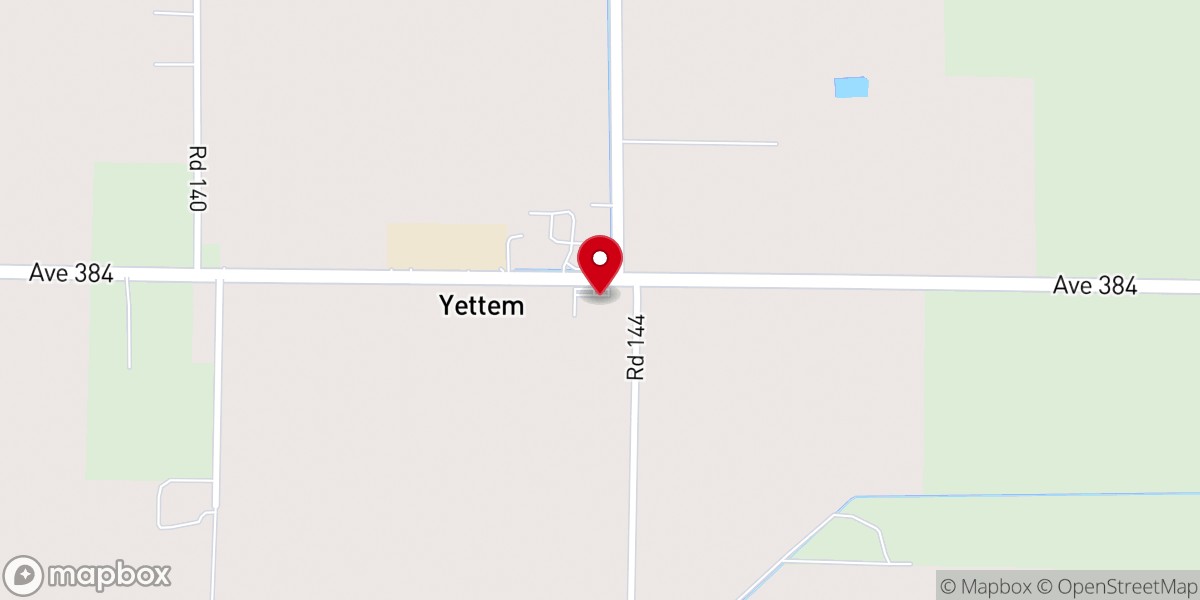 Map showing location of St. Mary Armenian Apostolic Church of Yettem