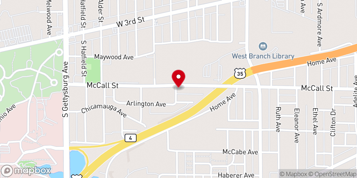 Map showing location of Greater Damascus Baptist Church
