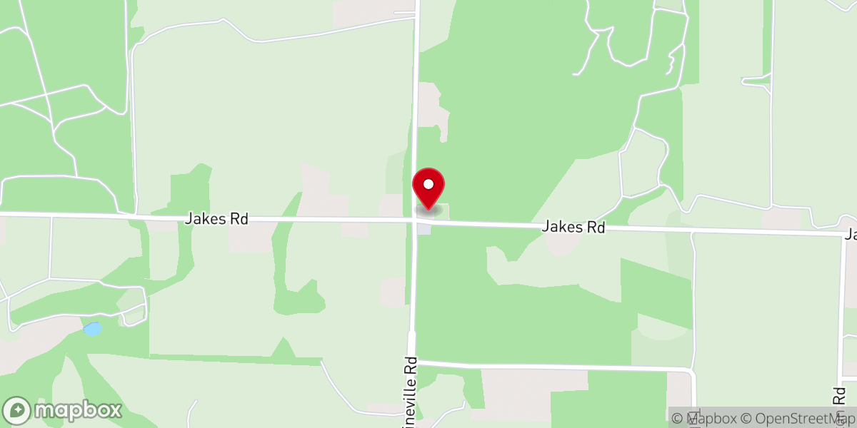 Map showing location of Antioch Church