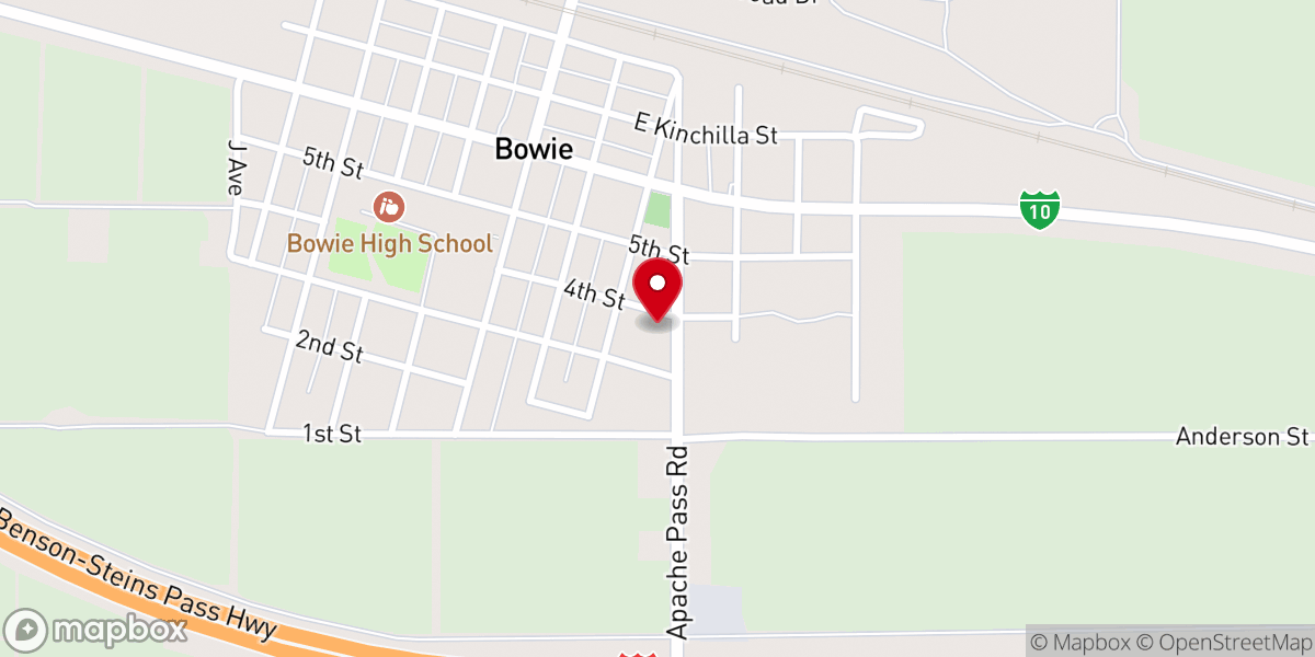 Map showing location of Our Lady of Guadaulpe Church
