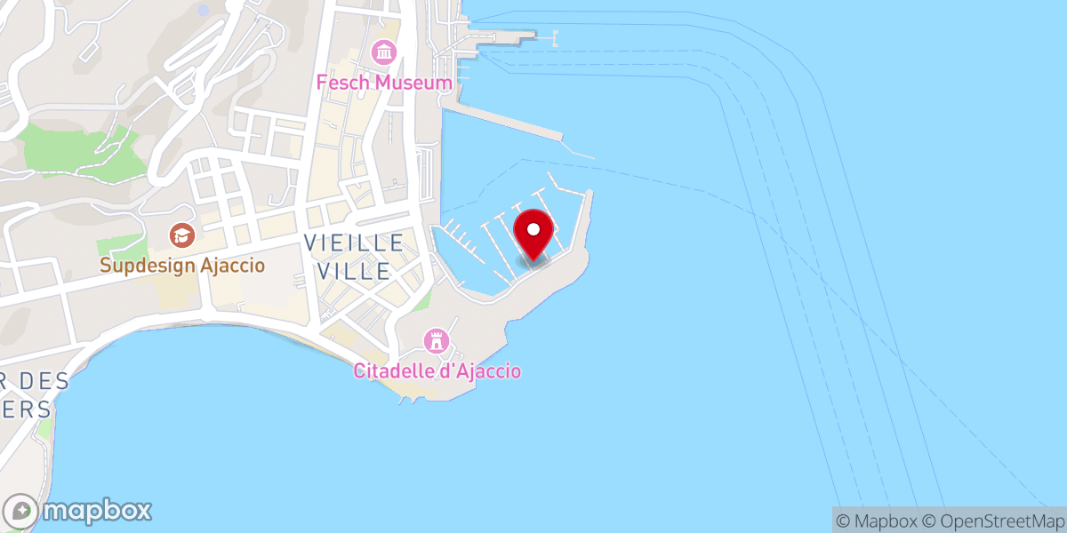 Map showing location of Corsica Croisières