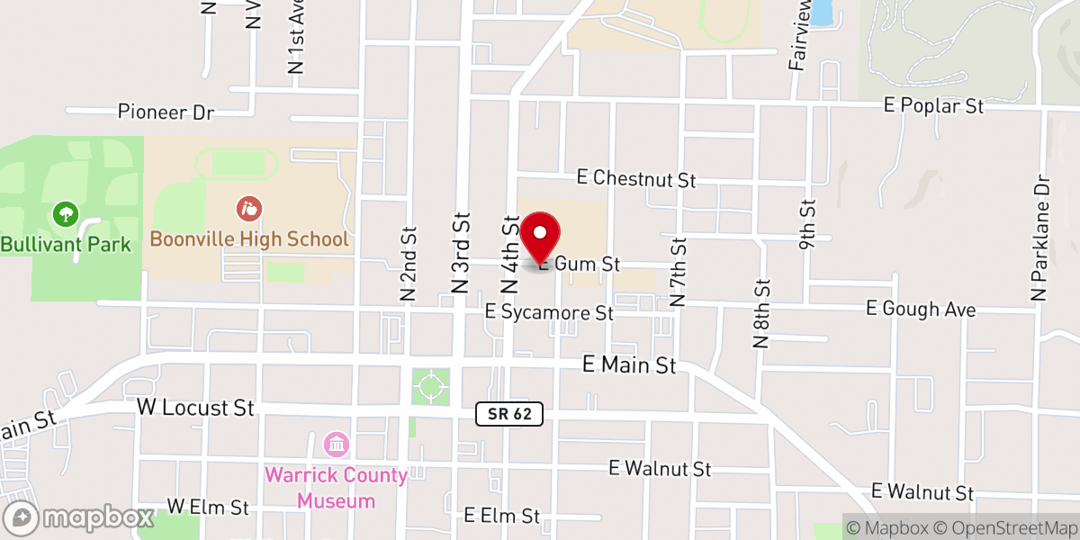 Map showing location of Pioneer Bakery