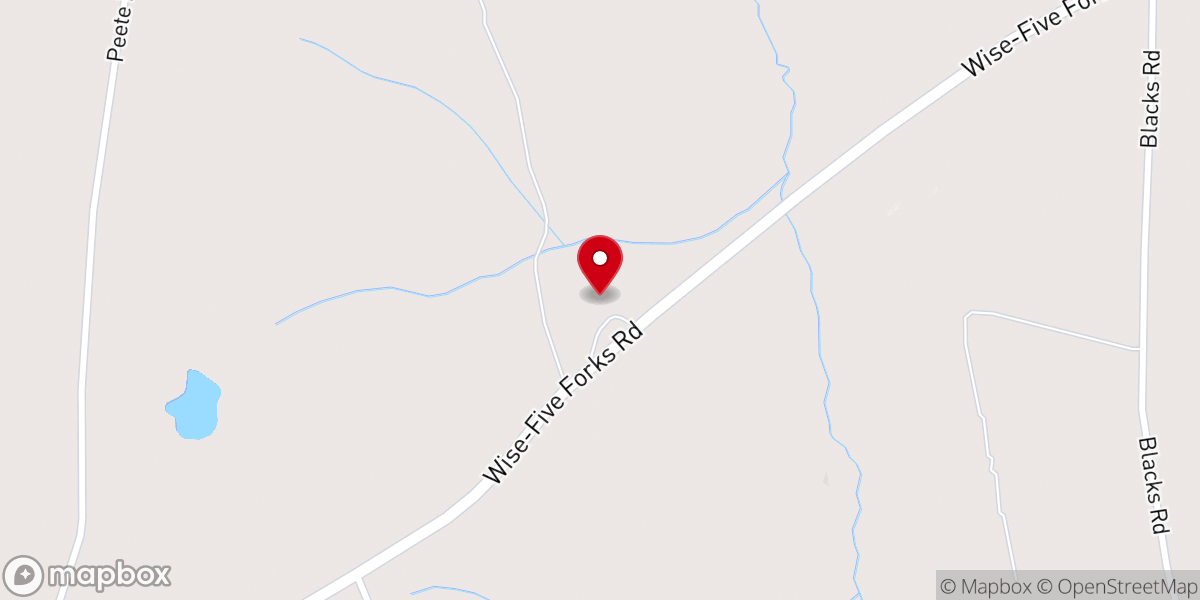 Map showing location of Hebron Church