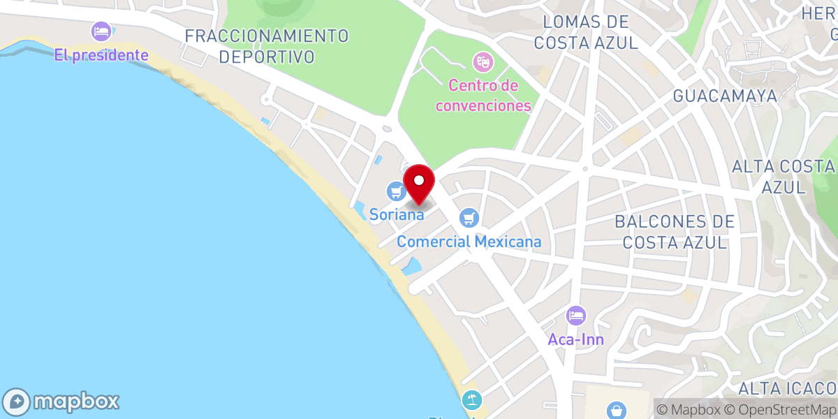 Map showing location of Mision Cristiana El Calvario, Costera - Diamante