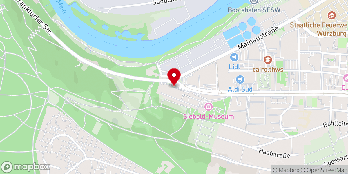 Map showing location of CityChurch Würzburg