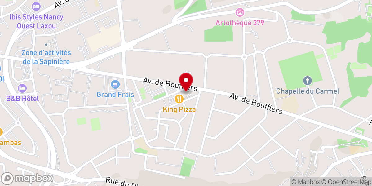 Map showing location of Église Sainte-Anne de Nancy