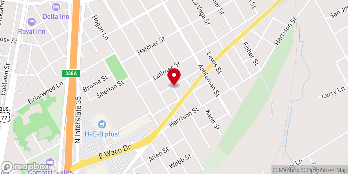 Map showing location of Sparks Memorial United Methodist Church