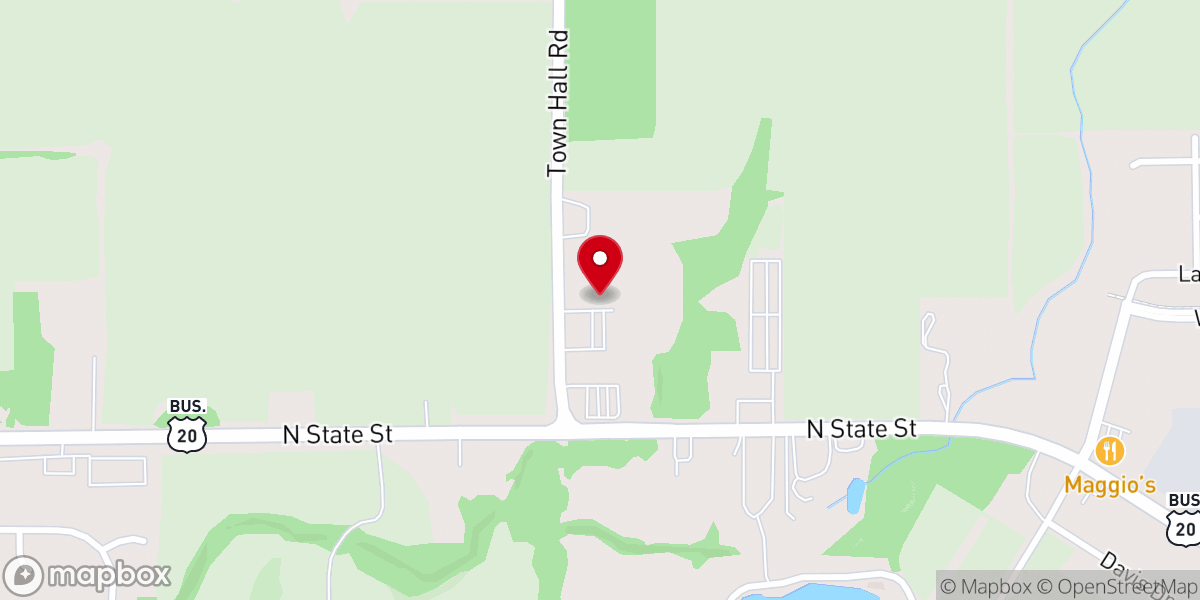 Map showing location of Belvidere Apostolic Christian Church