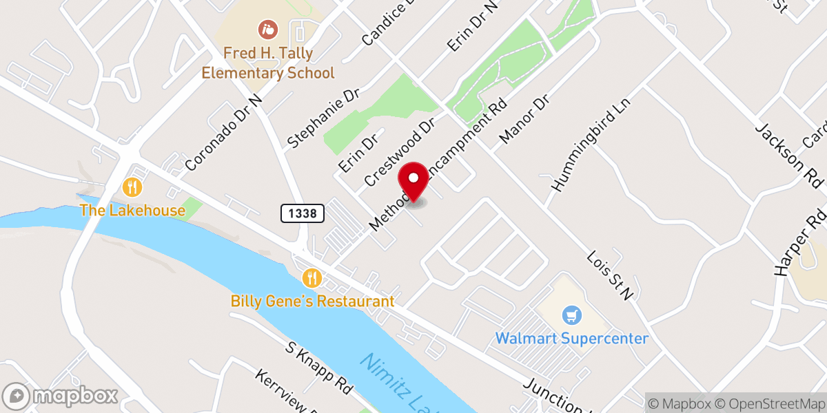 Map showing location of St Paul's United Methodist
