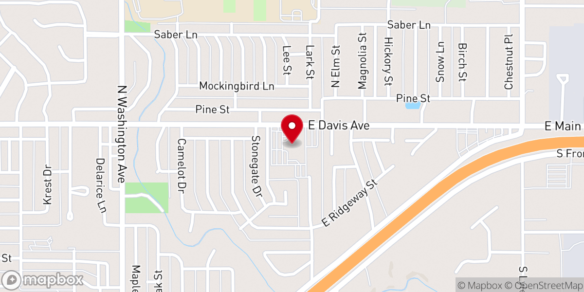 Map showing location of FBC Weatherford