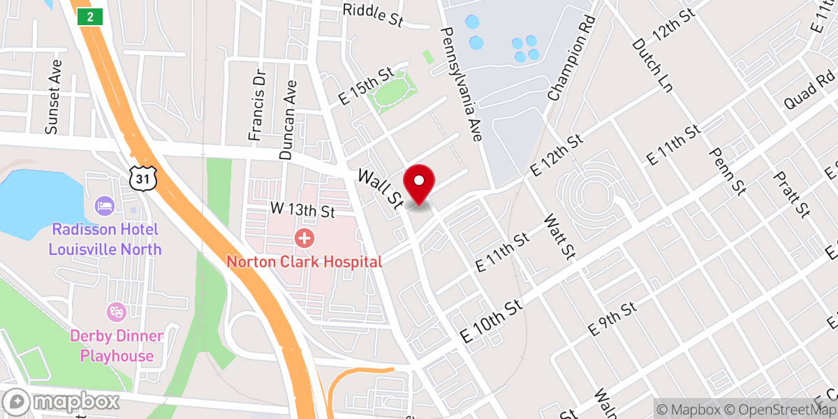 Map showing location of Wesley United Methodist Church
