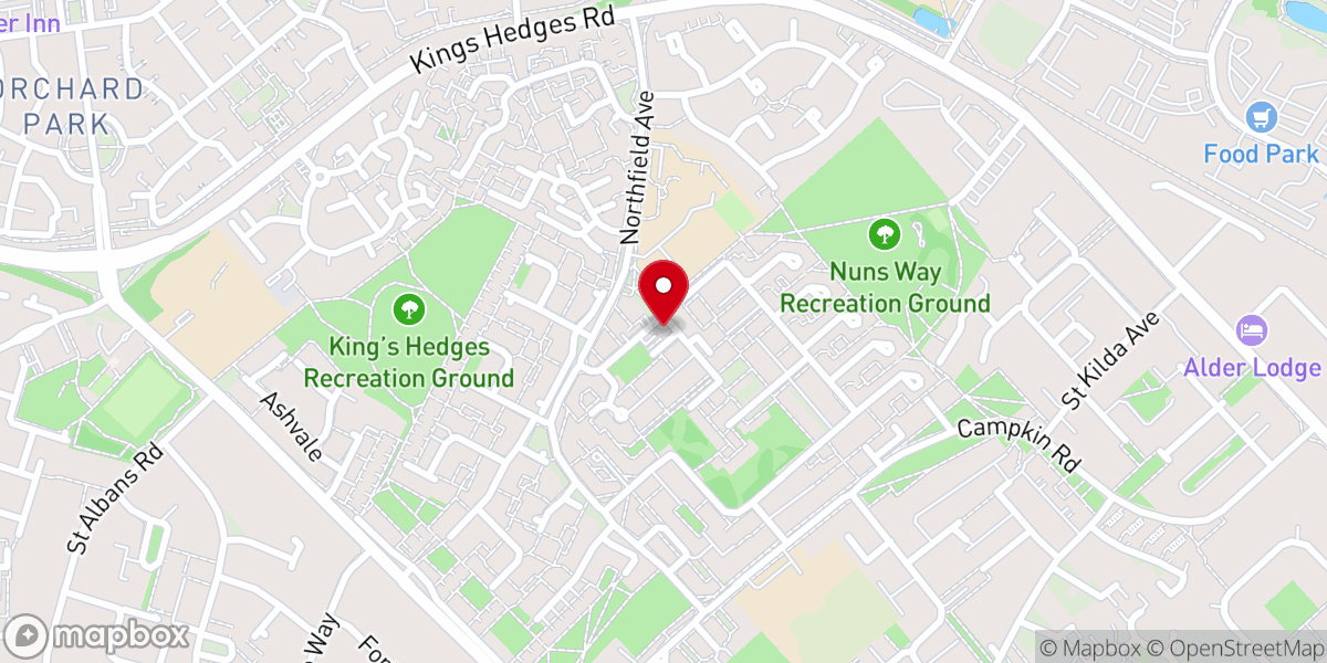 Map showing location of Calvary Chapel