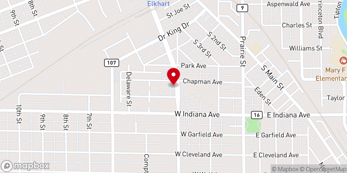 Map showing location of MCARAC Hispanic Church