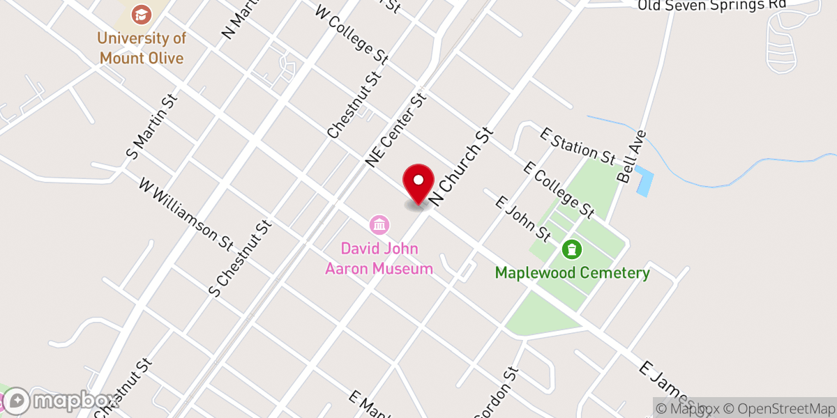 Map showing location of First United Methodist Church