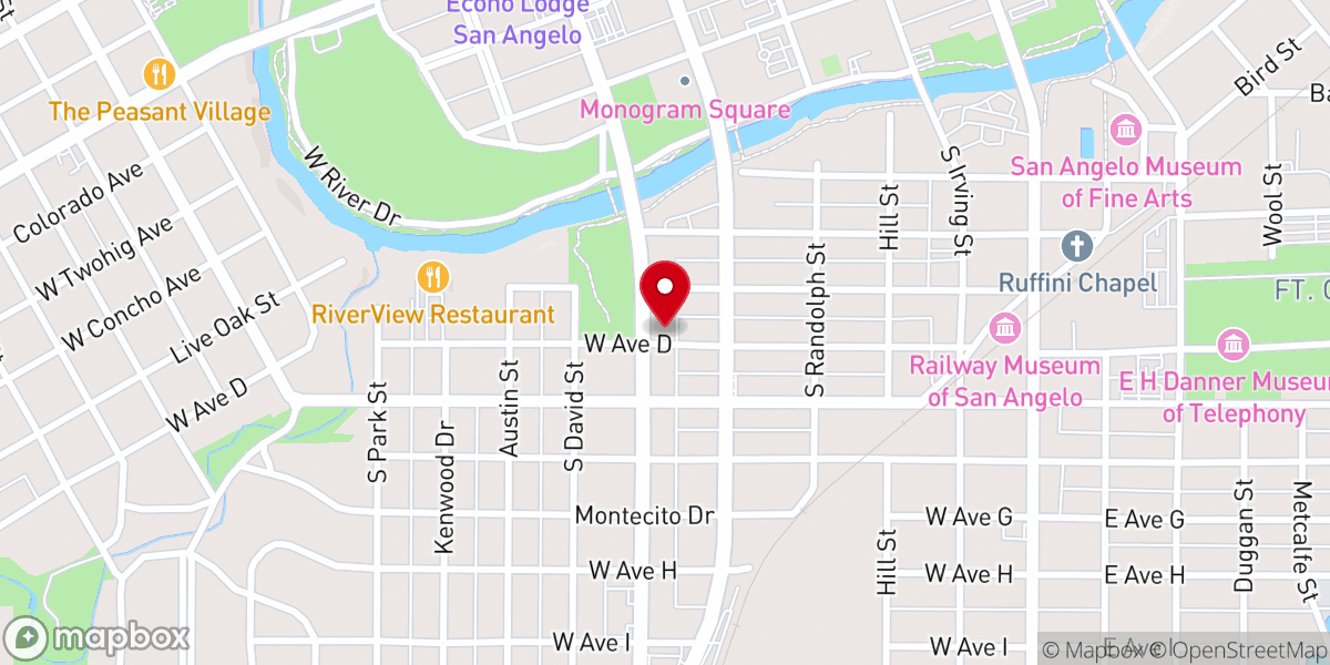 Map showing location of The Episcopal Church of the Good Shepherd