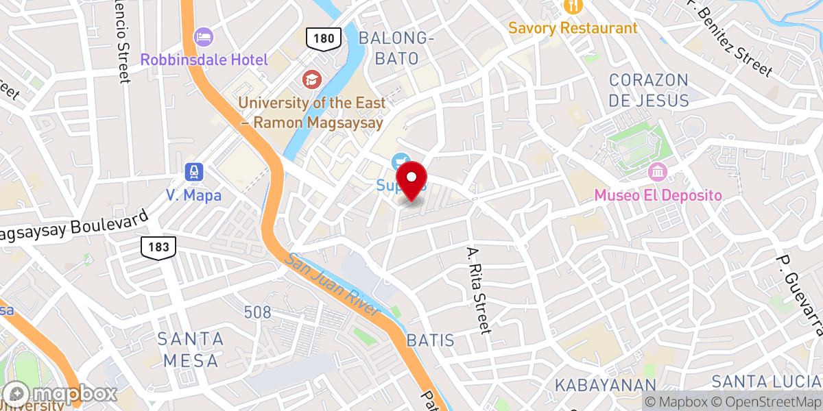 Map showing location of San Juan United Methodist Church