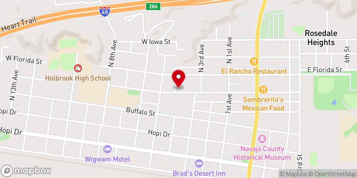 Map showing location of Church of Christ