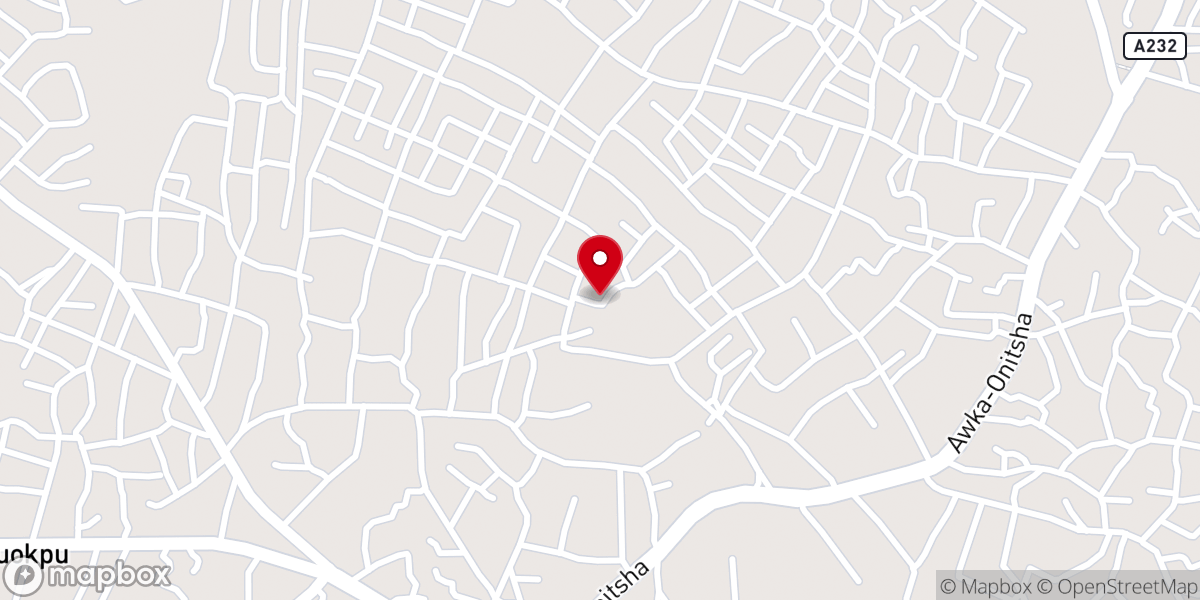 Map showing location of Emmanuel Methodist Church, Awka