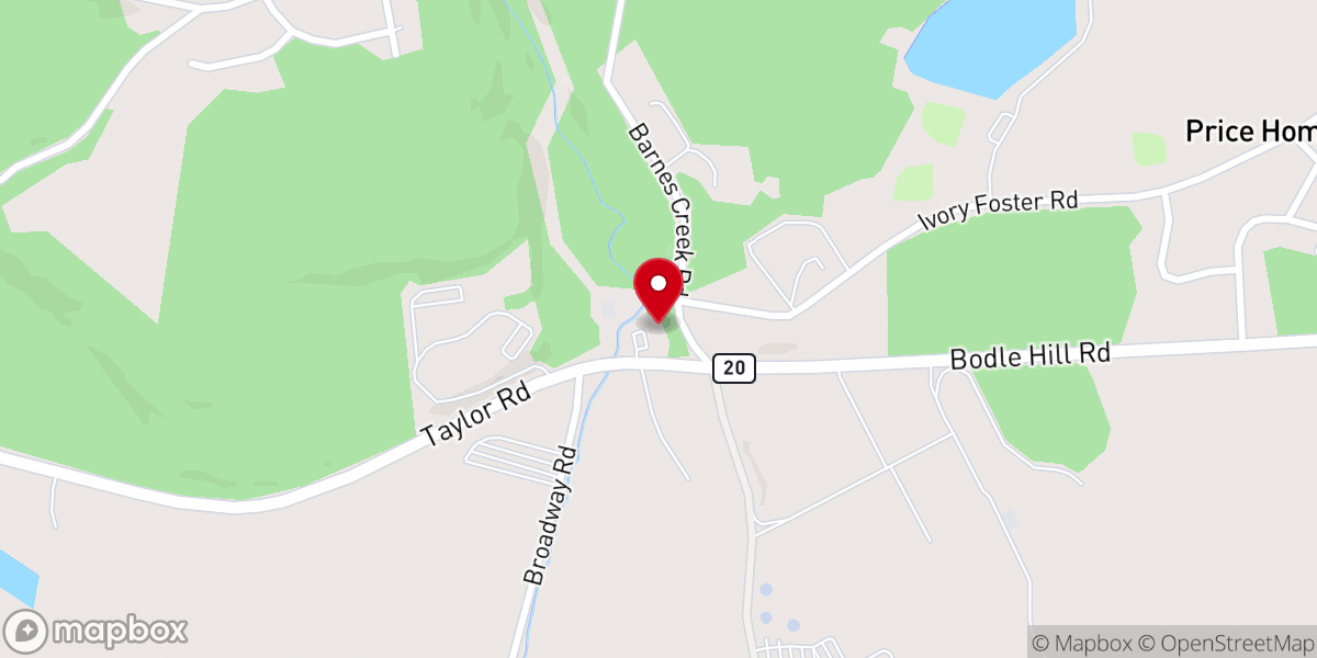 Map showing location of Living Water Baptist Church
