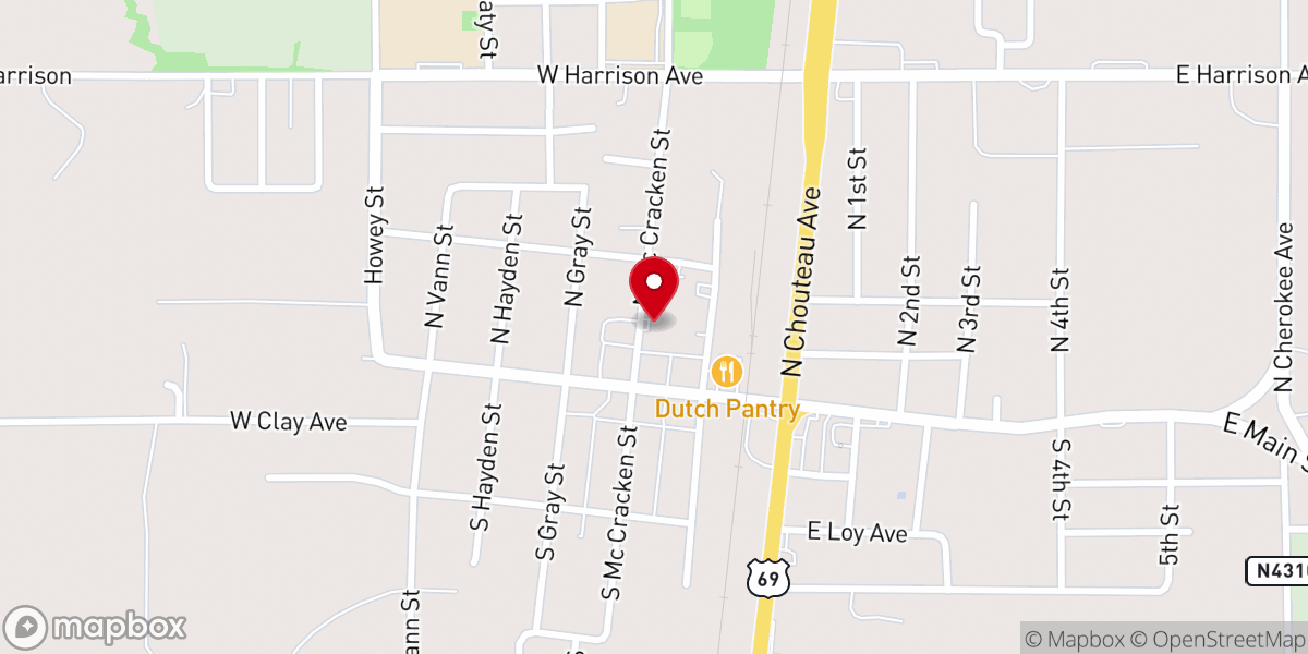 Map showing location of Word Fellowship Cutting Edge