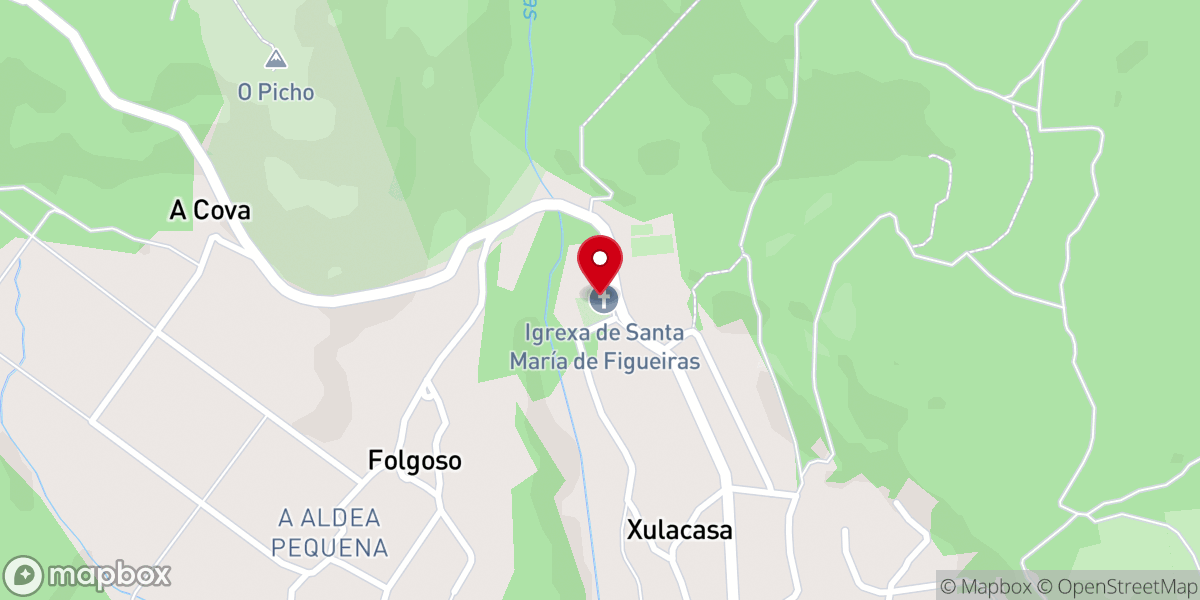 Map showing location of Iglesia de Santa María de Figueiras (Camino de Santiago)